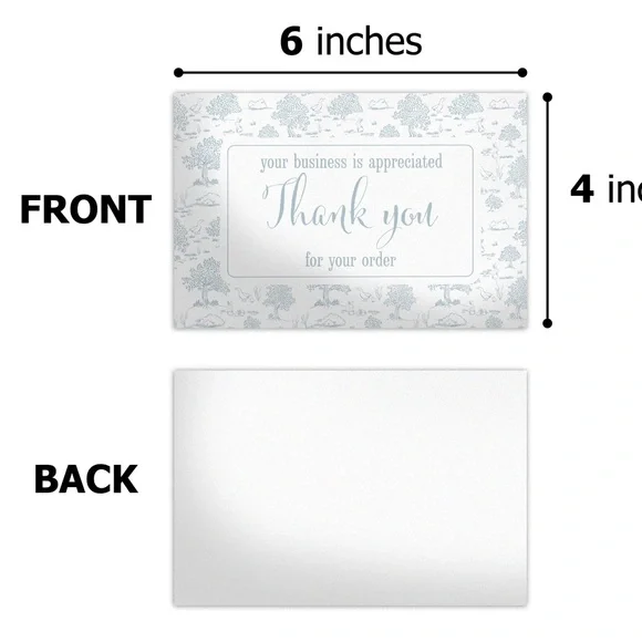 💙25 Premium Cardstock- Blue Toile cards 4 x 6 inch - Picture 3 of 4